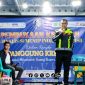 Foto. Kanit Gakkum Polres Sumenep, Medy Kurniawan SH, saat menyampaikan Sosialisasi Operasi Zebra Semeru 2025 di Panggung megah kegiatan Jurnalis Sumenep Indpenden (JSI). 
