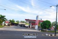 Foto. Tampak SPBU Patian dari depan. 