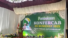 Foto. Panggung persiapan Konfercab PCNU SUMENEP. 
