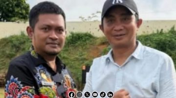 Foto. H. Syafwan wahyudi atau akrab disapa H Udik Pimpinan DRT The Big Family saat Bersama Yanuar Yudha Bahtiar di lapangan Tembak Polres Sumenep. 