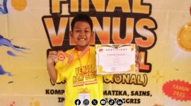 Foto R. Muhammad Yazdan Al Dzaky peraih medali emas pada Kompetisi Venus ke-3 kategori Sains Level B tingkat nasional tahun 2025