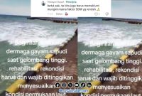 Foto. Screenshot (SS) unggahan tik-tok. 