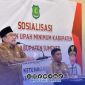 Foto. Sambutan Wakil Bupati Sumenep, KH Imam Hasyim, SH. MH saat membuka kegiatan Sosialisasi penetapan Upah minimum kabupaten Sumenep. 