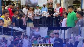 Foto. Tim Relawan PT Bawang Mas Pamekasan Madura saat Turun langsung berikan Bantuan kepada Korban Bencana Banjir di Aceh. 