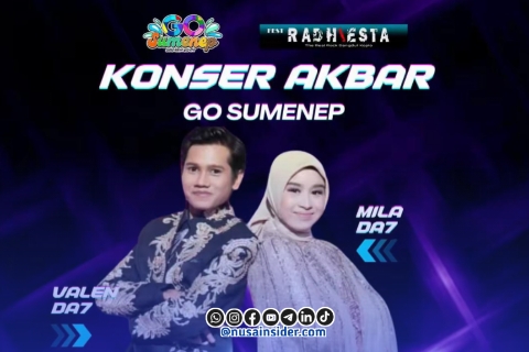 Foto. Screenshot Unggahan Flayer Konser Akbar Mila dan Valen (Milen) di kabupaten Sumenep. 