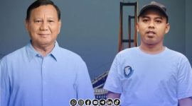 Foto. Toifur Ali Wafa, Sekjen JSI Sumenep (Kanan), Jenderal TNI (Purn) Prabowo Subianto Presiden Republik indonesia (Kiri). 