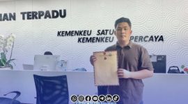 Foto. Roby Aktivis Dear Jatim saat Layangkan Laporan MBG di Sumenep ke Kemenkeu RI