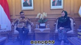 Foto. Senator DPD/MPR RI Dr Lia Istifhama bersama BKKBN RI Wihaji. 
