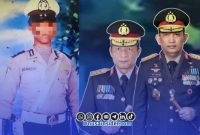 Foto. Kapolri Jenderal Polisi Drs. Listyo Sigit Prabowo, M.Si (Kanan), Kapolda Jatim Irjen Pol Drs. Nanang Avianto, M.Si (Samping kiri) dan Oknum Laka Lantas Polres Sumenep Homaidi (Kiri). 