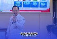 Foto. Dr Ir Arif Firmanto, S.TP., M.Si.IPU.ASEAN Eng saat menyampaikan Materinya di hadapan Mahasiswa BEM Sumenep di Aula Potre Koneng setempat 