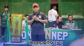 Foto. Kabid Disbudporapar sumenep saat membuka Futsal Bupati Cup 2026 di Lapangan UNIBA Madura