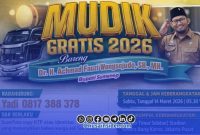 Foto. Flayer Mudik Gratis oleh Bupati Sumenep, Dr H Achmad Fauzi Wongsojudo