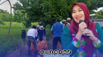 Foto. Anggota DPD/MPR RI Ning Lia dengan Baground Gerakan ASRI di Jatim