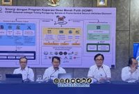 Foto. Konferensi pers KKP RI terkait pembangunan kampung nelayan merah putih yang digelar di Jakarta, Senin (15/9/2025) (FOTO: Shofi Ayudiana/ANTARA)