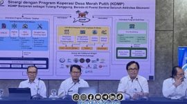 Foto. Konferensi pers KKP RI terkait pembangunan kampung nelayan merah putih yang digelar di Jakarta, Senin (15/9/2025) (FOTO: Shofi Ayudiana/ANTARA)