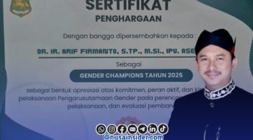 Foto. Apresiasi Pemerintah Kabupaten Sumenep kepada Kepala Bappeda Sumenep Dr Ir Arif Firmanto, S.TP., M.Si. IPU ASEAN Eng. 