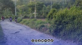 Foto. Jalan rusak di desa Bragung-prancak kecamatan Guluk-Guluk Sumenep