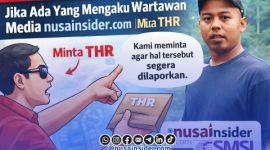 Foto. Pimred nusainsider.com Imbau Wartawan nusainsider Dilarang Meminta THR
