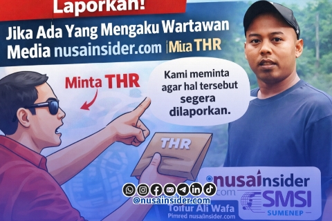 Foto. Pimred nusainsider.com Imbau Wartawan nusainsider Dilarang Meminta THR
