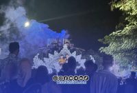 Foto. Momen penampilan Group Musik tong-tong Mega Remmeng di Malam Takbiran Hari raya Idul Fitri 1447H