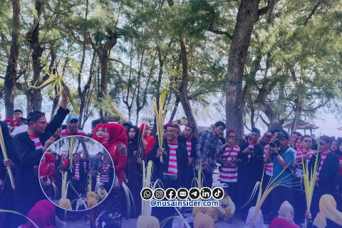 Foto. Tampak Kepala Dinas Pendidikan, Mohammad Iksan saat hadir di Festival Ketupat 2026 di Wisata Pantai Lombang kecamatan Batang-batang Sumenep