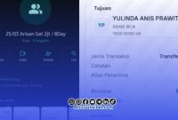 Foto. Grup Whatsapp Arisan dan Bukti TF