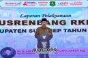 Foto. Kepala Bappeda Sumenep, Dr Ir Arif Firmanto, S.TP., M.Si., IPU ASEAN Eng saat menyampaikan sambutannya di Rapat RKPD 2027 di Pendopo Agung keraton Sumenep