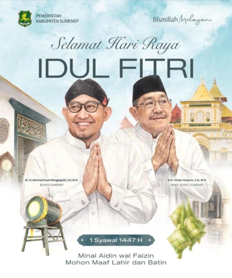 Foto. Flayer Ucapan Idul Fitri 1447H Pemkab Sumenep