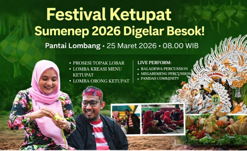 Foto. Pagelaran Festival Ketupat 2026 Besok di Wisata Pantai Lombang. 