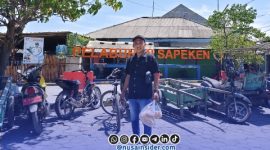 Foto. Pimred nusainsider.com saat berada di pelabuhan sapeken untuk perjalanan pulang ke Sumenep