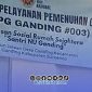 Foto. Papan Nama Alamat SPPG Yayasan Sosial Rumah Sejahtera Santri NU Ganding. 