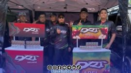 Foto. Stand Rokok DRT Varian Baru di sela-sela kegiatan Kerapan sapi di kepulauan Sapudi Sumenep