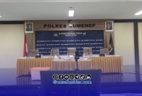 Foto. Situasi Aula sanika satyawada Polres Sumenep 