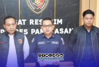Foto. Satreskrim Polres Pamekasan saat Ungkap Kasus Video Viral Pelajar kabupaten setempat