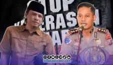 Foto. Akbp Anang Hardiyanto,S.I.K Kapolres Sumenep (Kanan), Igusty Madani Korlap Aksi APJ (Kiri). 