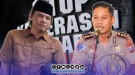 Foto. Akbp Anang Hardiyanto,S.I.K Kapolres Sumenep (Kanan), Igusty Madani Korlap Aksi APJ (Kiri). 