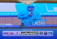 Foto. Khairul Umam, S.Pd.i saat menyampaikan sambutannya sebagai Ketua DPD KNPI Sumenep periode 2026-2029