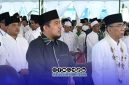 Foto. Bupati Sumenep Dr H Achmad Fauzi wongsojudo saat menghadiri Pelantikan PCNU Sumenep bersama KH Yahya Cholil Staquf Ketua Umum PBNU