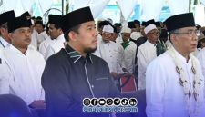 Foto. Bupati Sumenep Dr H Achmad Fauzi wongsojudo saat menghadiri Pelantikan PCNU Sumenep bersama KH Yahya Cholil Staquf Ketua Umum PBNU