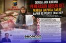 Foto. Kholifah saat melaporkan Arisan GET di Polres Sumenep 
