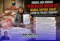 Foto. Kholifah saat melaporkan Arisan GET di Polres Sumenep 