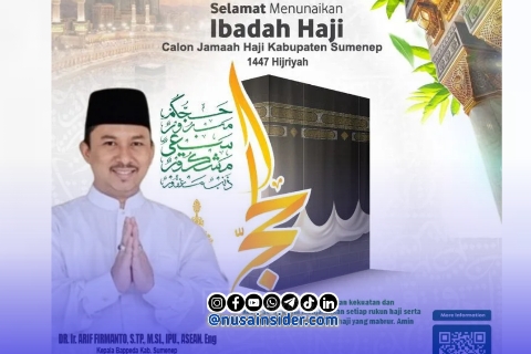 Foto. Ucapan dari Dr Ir Arif Firmanto, S.TP., M.Si.IPU ASEAN Eng. Kepala Bappeda Sumenep