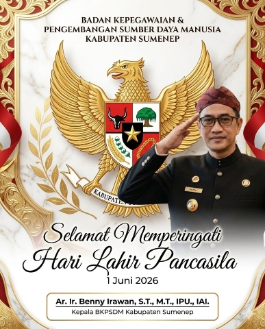 Foto. Ucapan Selamat Hari Kesaktian Pancasila 2026 oleh Kepala BKPSDM Sumenep Ir Benny Irawan, ST.,MT