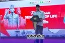 Foto. Ketua DPD KNPI Sumenep, Khairul Umam saat menyampaikan sambutannya dalam kegiatan Do'a sang Proklamator di pendopo agung keraton Setempat