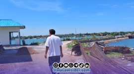 Foto. Pekerjaan Proyek Pembangunan Fasilitas Pelabuhan Rakyat (PELRA) di Kalianget Sumenep
