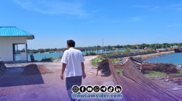 Foto. Pekerjaan Proyek Pembangunan Fasilitas Pelabuhan Rakyat (PELRA) di Kalianget Sumenep