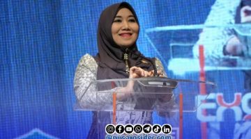 Foto. Anggota DPD/MPR Dr Lia Istifhama, S.Sos.i., M.E.I saat memberikan sambutan di acara pelepasan SD Taruna Surabaya