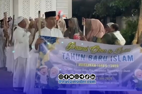 Foto. Pawai Obor 1 Muharram 1448H/2026M di Masjid Al-Falah Desa Dapenda kecamatan Batang-batang Sumenep