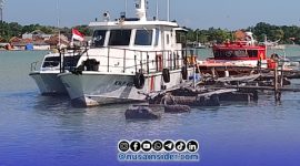 Foto. Tampak Kapal Patroli KSOP Kelas IV Kalianget di Pelabuhan Milik PT Garam Sumenep