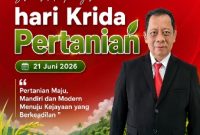 Foto. Ucapan Selamat Hari Krida Pertanian 2026 dari Kepala DKPP Sumenep Chainur Rasyid, M.Si